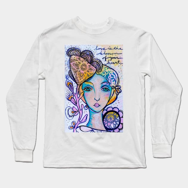 Love Is the Blossom... Long Sleeve T-Shirt by gaea